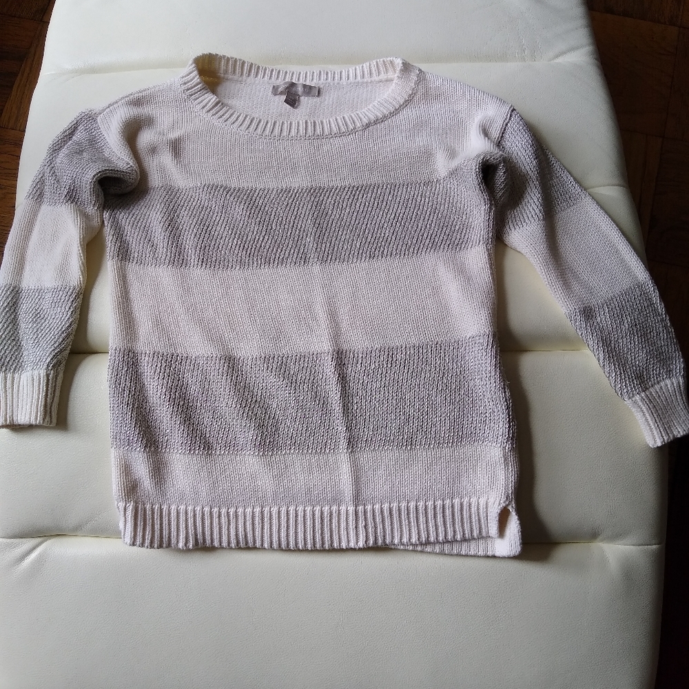 Metallic striped sweater